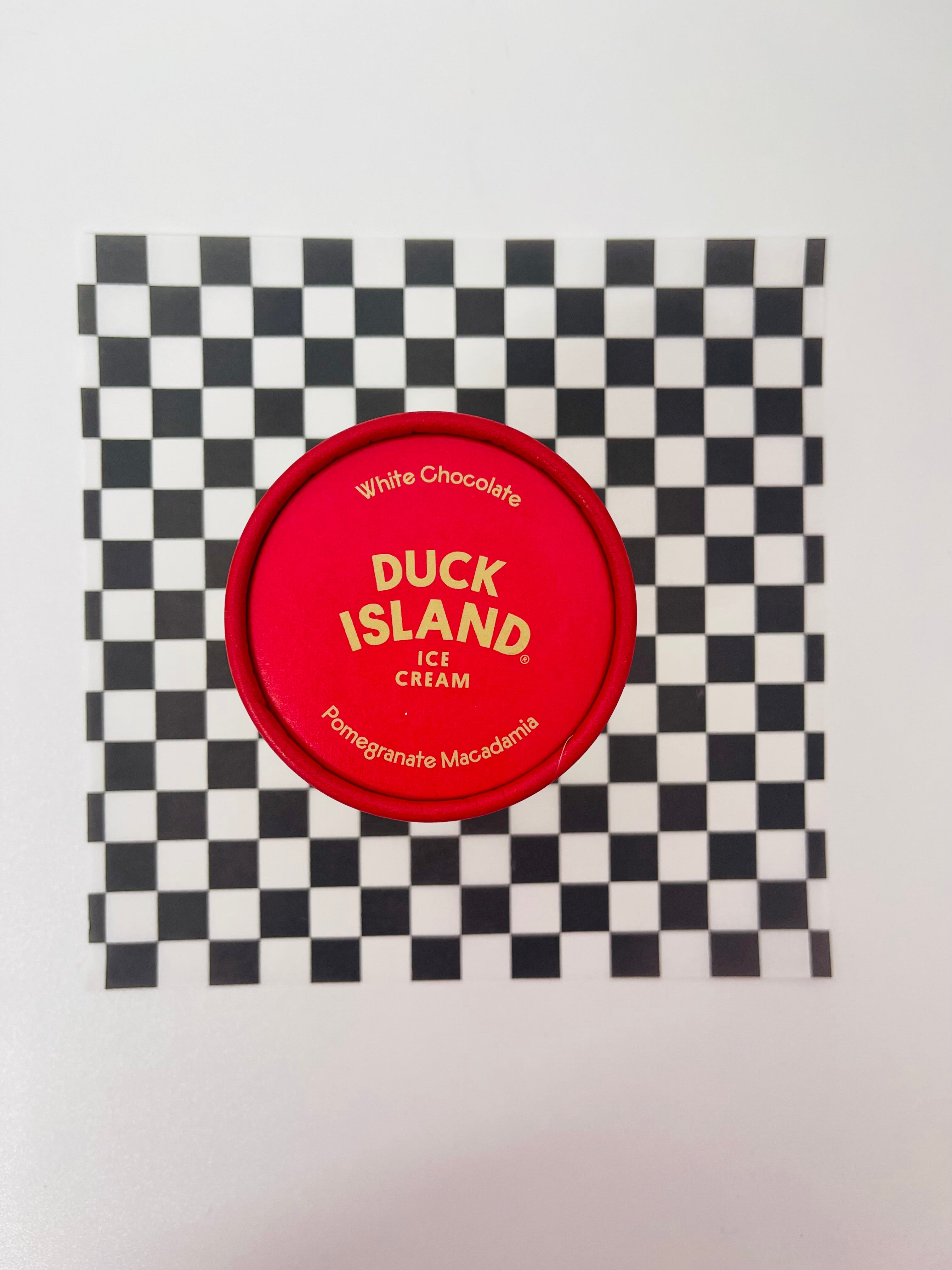 White Chocolate Pomegranate Macadamia - Duck Island Ice Cream Pottle 120ml